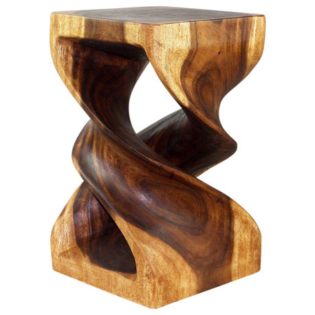 Double Twist, Walnut, 12" X 12" X 20"