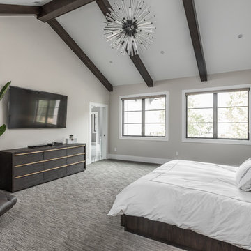 Vaulted Ceiling with Exposed Beams