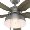 Hunter Fan Company 52" Mill Valley Matte Silver Ceiling Fan With Light