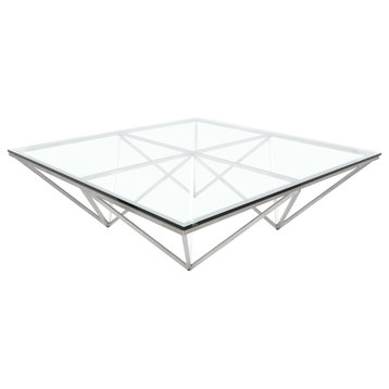 Origami Coffee Table, Silver