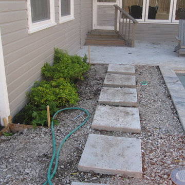 Repurposed industrial materials to create a garden!