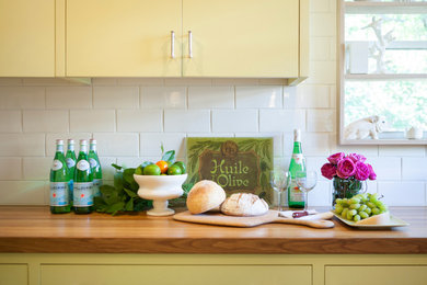 Example of a minimalist kitchen design in Austin