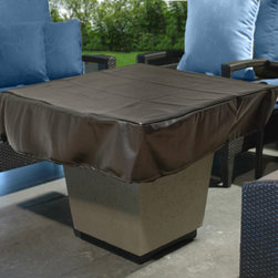 Square Vinyl Fire Pit Cover in Black - Fire Pit Accessories