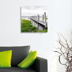 Platin Art's Deco Glass Wall Decor- Idyllic Jetty - Wallpaper