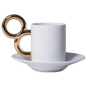 COFFEE CUP AND PLATE DIA6 H10CM COFFEE CUP AND PLATE DIA6 H10CM