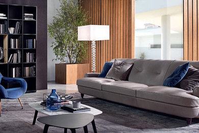 Trendy living room photo in Hawaii