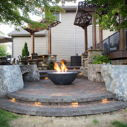 Custom Cut boulder tables - Landscaping Stones And Pavers