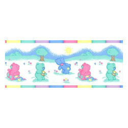 Carter's Teddy Bear Wallpaper Border - Kids Wall Decor