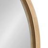 Evans Framed Round Wall Mirror, Natural 30 Diameter