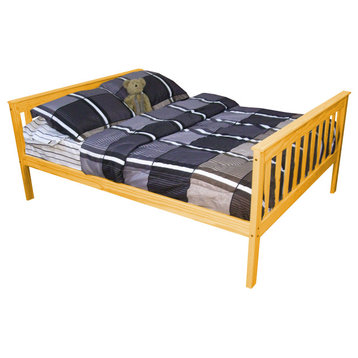 Mission-Style Pine Bed, Honey Stain, Full, Without Safety Rails