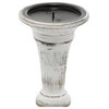 Country Cottage White Wood Candle Holder Set 51324