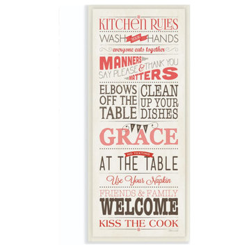Kitchen Rules Inspirational Word Dining Room Design, 7"x17"