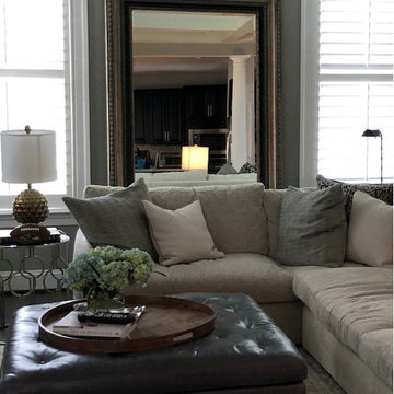 Ottoman and pillows added to compliment clients new sectional.