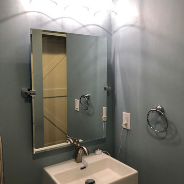 Zero entry shower and easy access bathroom for a great American Veteran