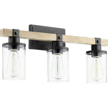 3 Lights Noir With Driftwood Finish Vanitity