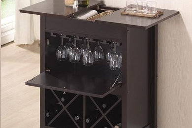 Baxton Studio Tuscany Brown Modern Dry Bar and Wine Cabinet