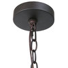 LNC Farmhouse Bronze 3-Light Lantern Wood Chandelier for Kitchan Island