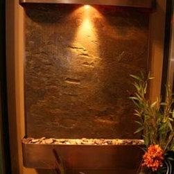 Serene Falls Copper Wall Fountain - Indoor Fountains