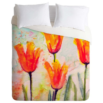 Deny Designs Ginette Fine Art Tulips Bells Of Spring Duvet Cover - Lightweight