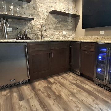 Grayslake Basement Bar Flooring