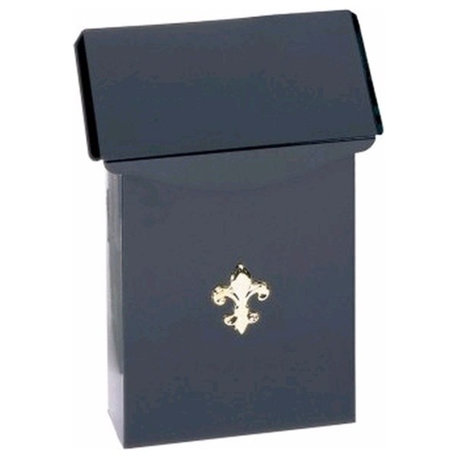 Gibraltar BW110000 Galvanized Steel Wall Mount Mailbox, Small, Black
