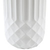 White 24in. Tall Round MgO Planter