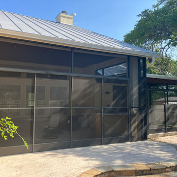 Quad Sliding Door Screen Enclosure - Fredericksburg, TX
