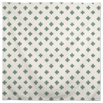 Swiss Cross Pattern Green 2 58x58 Tablecloth