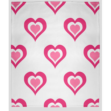 30 x 40 in Burnin' Love Valentine's Throw Blanket, Pink