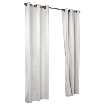 Thermalogic Weather Cotton Fabric Grommet Top Window Panel Pair White