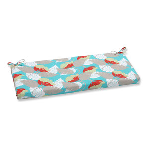 Tweed Aqua Bench Cushion Contemporary Outdoor Cushions And
