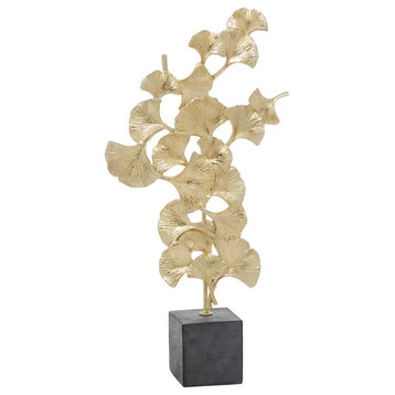 Contemporary Gold Polystone Sculpture 94146