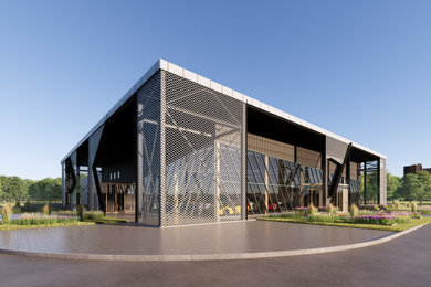 Дизайн интерьера шоу-рума и концепция фасадов для дилерского центра автомобилей