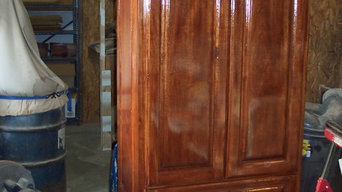 Mahogany bath cabinets