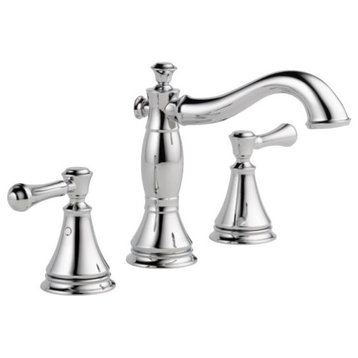 Delta Cassidy Two Handle Widespread Bathroom Faucet, Chrome, 3597LF-MPU