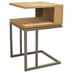 Asta Furniture - Asta Simplicity Teak and Iron S-Shaped Side Table - Fully assembled