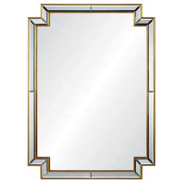 Leo Venetian Mirror, Distressed Gold
