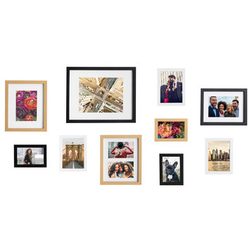 Gallery Wood Wall Frame Set, Multi-Gold