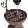 Alpine Metal Hanging 6-Cup Tier Layered Fountain, 36" Tall