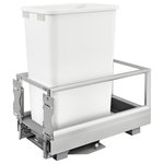 Rev-A-Shelf - Aluminum Pull Out Trash Container With Soft Open/Close, 12.25", 50 qt./12.5 gal - Looking for a sturdy, attractive pull out waste container that is perfect for any kitchen, look no further than this American made product. This fully assembled aluminum construction frame will not only close softly, but it will also assist you when opening your unit with its patented slide and dampener system.   All of the 5149 series also includes a 4-way adjustable door mount bracket that will finish off your installation by attaching your own cabinet door for easy operation. Available in various colors, widths and heights.