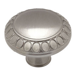 Cosmas - Cabinet Round Knob, 1-5/16" Diameter, Satin Nickel, Set of 10 - Cabinet And Drawer Knobs