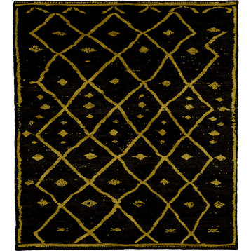 Rabat B Wool Hand Knotted Tibetan Rug, 6' Square