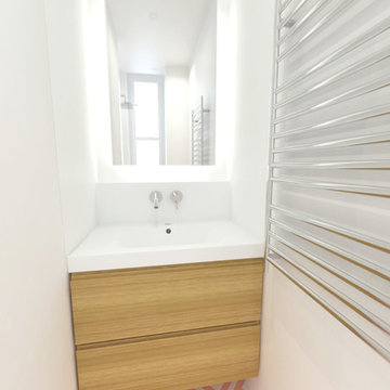 Création d'une salle de bains dans une chambre