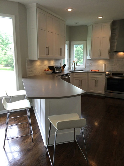 Angled Peninsula Houzz