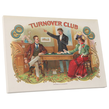 Cigar Label "Turnover Club" Gallery Wrapped Canvas Wall Art