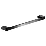 Manillons - Yass Matte Black Large Towel Rail, 24" - Simple and clean design suitable for a modern decoration.