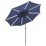 Yescom - Yescom 9' 8 Ribs Solar Powered Patio Umbrella with Tilt and Crank Navy - p>Features: