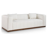 Meridian Furniture - Mallina Upholstered Sofa, Cream, Vegan Leather - Indulge in the allure of the Cream Vegan Leather Mallina Sofa by Meridian Furniture. Its captivating design and luxurious Cream Vegan Leather elevate any space with effortless elegance. Crafted with precision and durability in mind, this stunning piece becomes the focal point of gatherings, fostering moments of connection and warmth. Embrace sophistication and style with the Mallina Sofa, a testament to exquisite taste and timeless beauty.