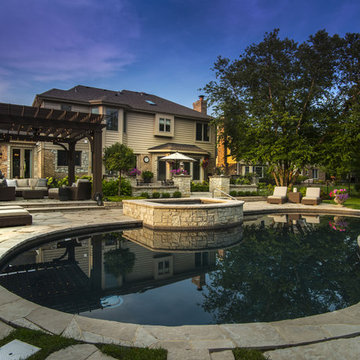 Flagstone Coping Pool & Spa