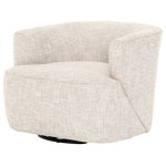 Four Hands - Mila Swivel Chair-Brazos Dove - Sultry and sensible. Performance-grade upholstery hugs the curves of modern-minded seating, with a hidden swivel for a functional touch. Performance fabrics are specially created to withstand spills, stains, high traffic and wear, ensuring long-term comfort and unmatched durability.